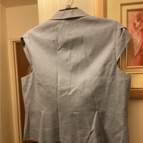 SHARAGANO BLUE SLEEVELESS SKIRT SUIT. SZ 18.$20. - Picture 3 of 5